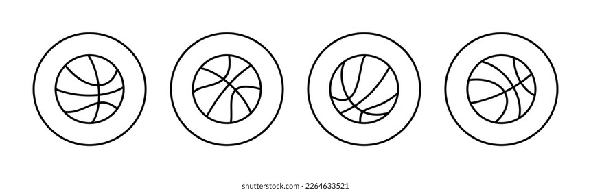 Basketball-Symbol-Vektorgrafik für Web- und mobile App. Basketballzeichen und -zeichen