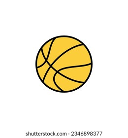Vector de iconos de baloncesto para aplicaciones web y móviles. Símbolo y signo de baloncesto