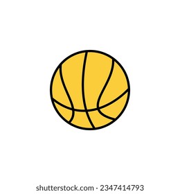 Vector de iconos de baloncesto para aplicaciones web y móviles. Símbolo y signo de baloncesto