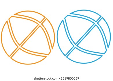 Vector del icono del baloncesto para el Web y el App móvil. Letrero y símbolo de la pelota de baloncesto