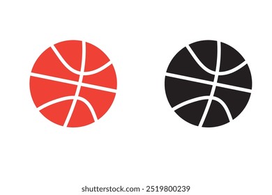 Vector del icono del baloncesto para el Web y el App móvil. Letrero y símbolo de la pelota de baloncesto