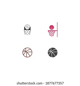 Basketball icon vector,design illustration logo template