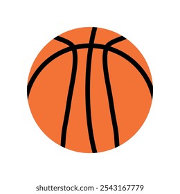 basketball icon, which is orange and has black lines