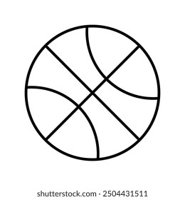 basketball icon with white background vector stock illustration