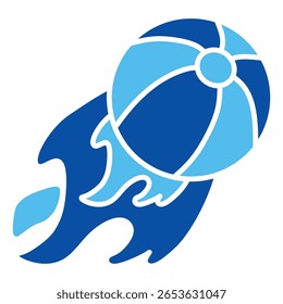 Basketball Icons In Blue Style, Vector Illustration