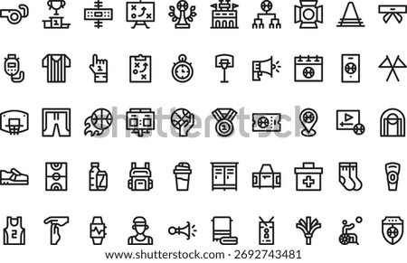 Basketball icons High-Quality Vector Icons Collection with Editable Stroke. Ideal for Professional and Creative Projects