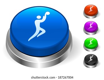 Basketballsymbole auf der Round-Button-Kollektion