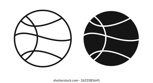 Basketball icons on white background for web