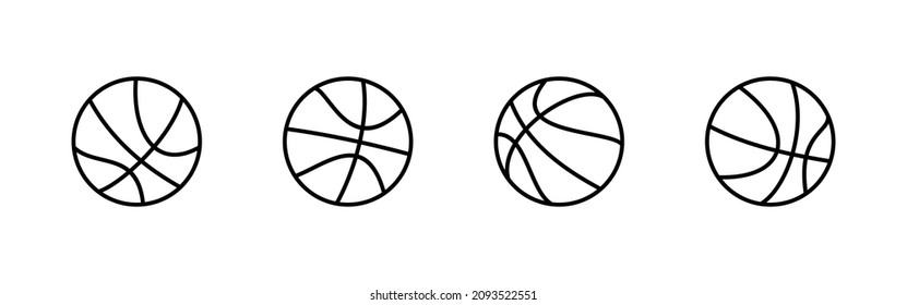 Basketball icons set. Basketball ball sign and symbol