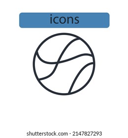 Basketball icons  symbol vector elements for infographic web