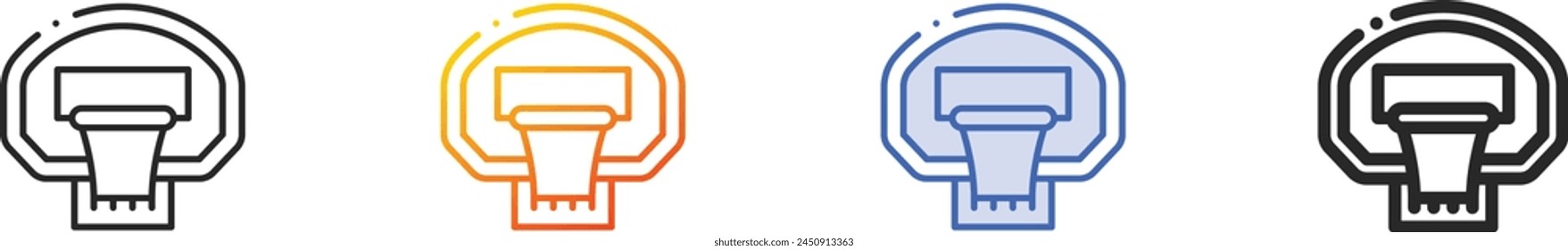 basketball icon.Thin Linear, Gradient, Blue Stroke and bold Style Design Isolated On White Background