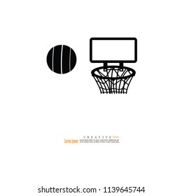 Basketball icon.vector illustration.