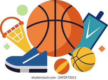 Basketball illustration art design collection