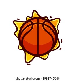 basketball illustration with splash effect