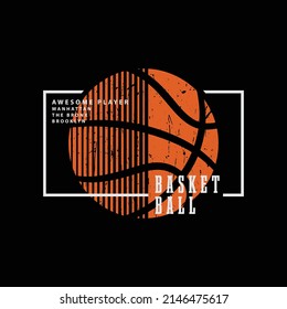 Basketball illustration t-shirt and apparel design