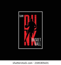 Basketball illustration typography. perfect for designing t-shirts, shirts, hoodies, poster, print
