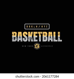 BASKETBALL illustration typography. perfect for t shirt design