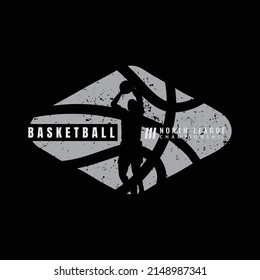 Basketball illustration typography. perfect for t shirt design