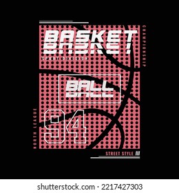 Basketball illustration typography. perfect for t shirt design