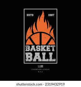 Basketball illustration typography. perfect for t shirt design