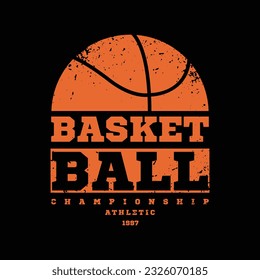 Basketball illustration typography. perfect for t shirt design