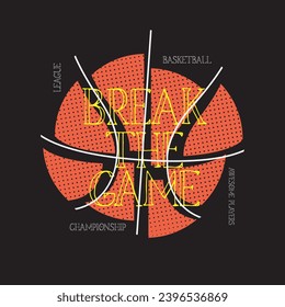 Basketball illustration typography. perfect for t shirt design