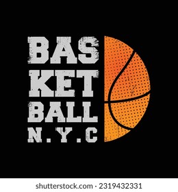 Basketball illustration typography. Sport typography, t-shirt graphics, poster, banner, flyer, print and postcard