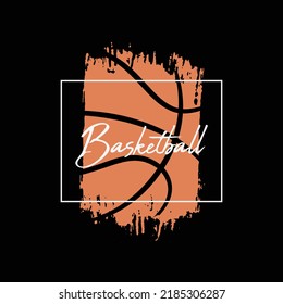 Basketball illustration typography t shirt design