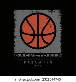 Basketball Illustration typography for t shirt, poster, logo, sticker, or apparel merchandise.