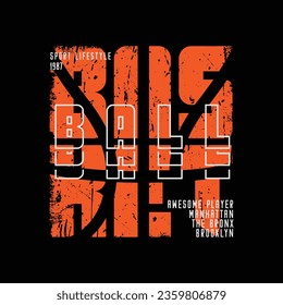 Basketball Illustration typography for t shirt, poster, logo, sticker, or apparel merchandise