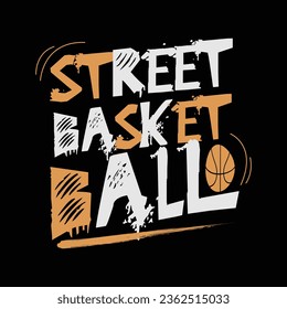 Basketball Illustration typography for t shirt, poster, logo, sticker, or apparel merchandise