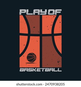 Basketball Illustration typography for t shirt, poster, logo, sticker, or apparel merchandise