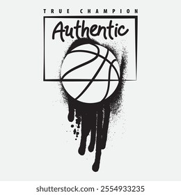 Basketball Illustration typography for t shirt, poster, sticker, or apparel merchandise