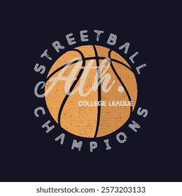 Basketball Illustration typography for t shirt, poster, logo, sticker, or apparel merchandise