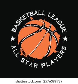 Basketball Illustration typography for t shirt, poster, logo, sticker, or apparel merchandise