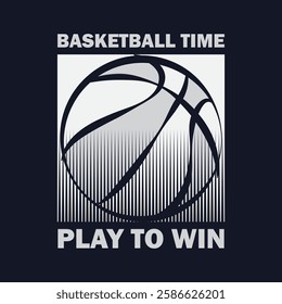 Basketball Illustration typography for t shirt, poster, logo, sticker, or apparel merchandise
