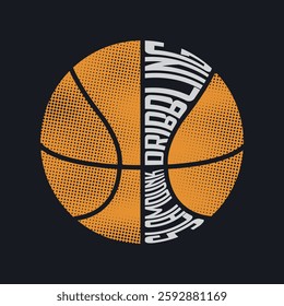 Basketball Illustration typography for t shirt, poster, logo, sticker, or apparel merchandise