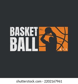 Basketball illustration typography t-shirt and apparel design