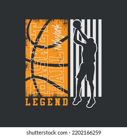 Basketball illustration typography vector t shirt design 