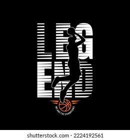 Basketball illustration typography vector t shirt design
