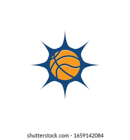 Vector de ilustración de baloncesto para el logo o evento de baloncesto 