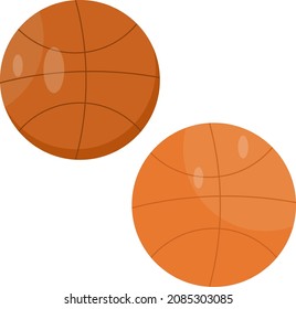 Basketball, Vektorgrafik auf weißem Hintergrund.