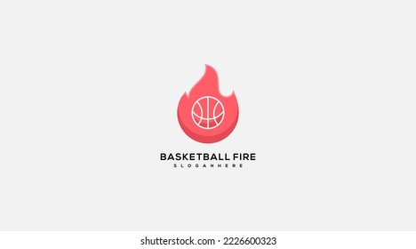 Basketball initial icon vector logo design illustration