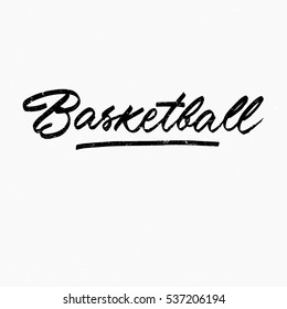 Basketball Ink Hand Lettering Modern Brush Stock Vector (Royalty Free ...