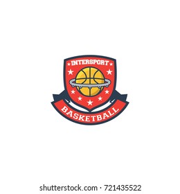 Basketball inter sport logo vector