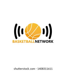 Basketball Internet Network Logo Template Design Vector, Emblem, Design Concept, Creative Symbol, Icon