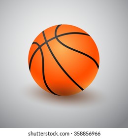 Basketball Isolated On Background : Vector Illustration