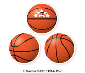 Basketball isolated on white background