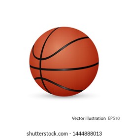 Basketball isolated on white background.