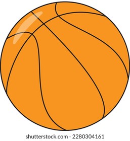 basketball isolated on a white background as a sports symbol .